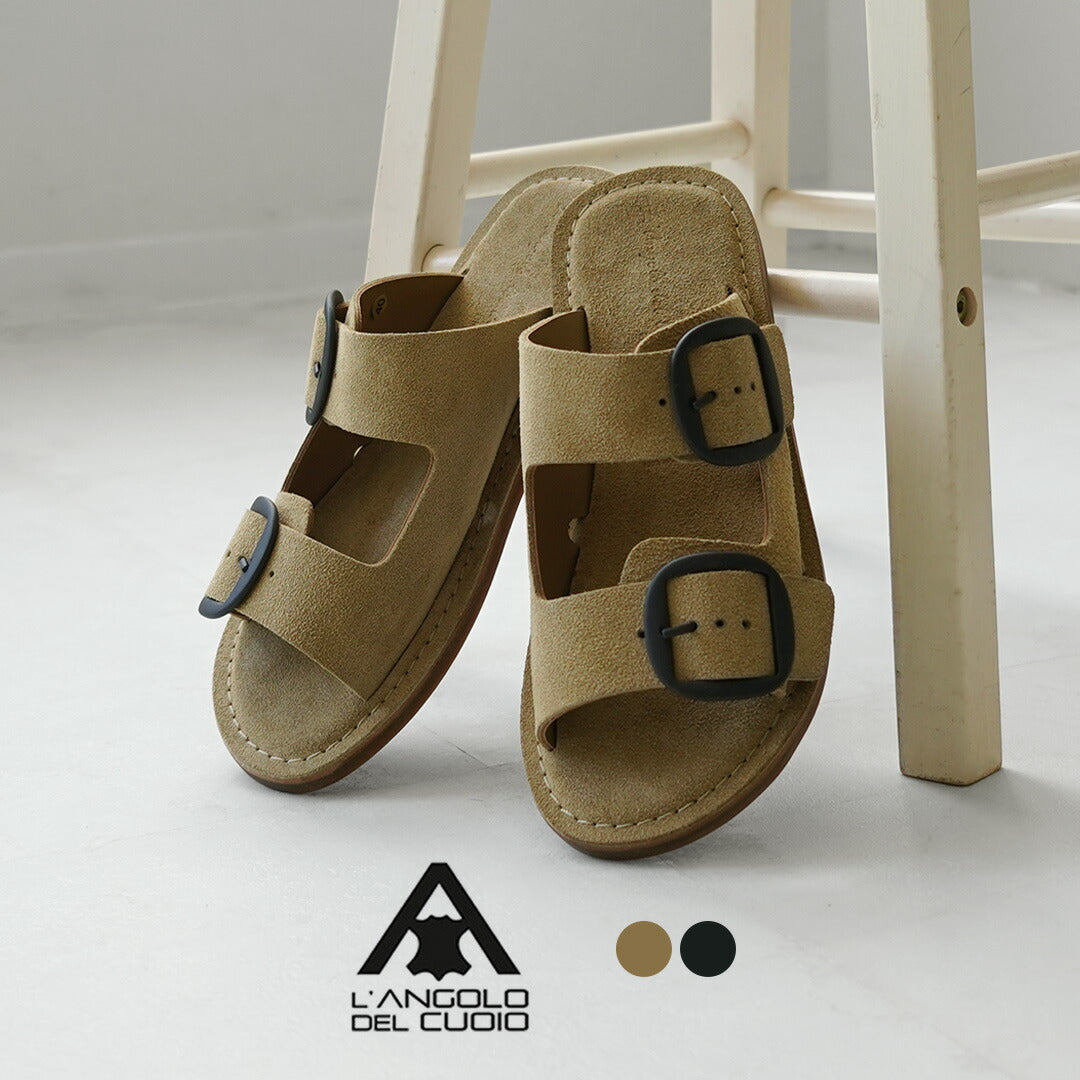 L'ANGOLO DEL CUOIO / Sandalias Piel Doble Hebilla