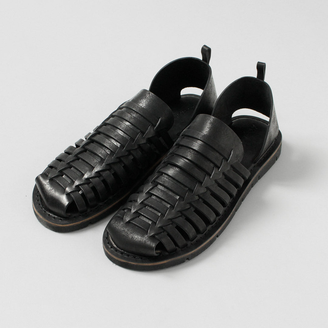 L'ANGOLO DEL CUOIO / Sandalias de Piel Intrecciato