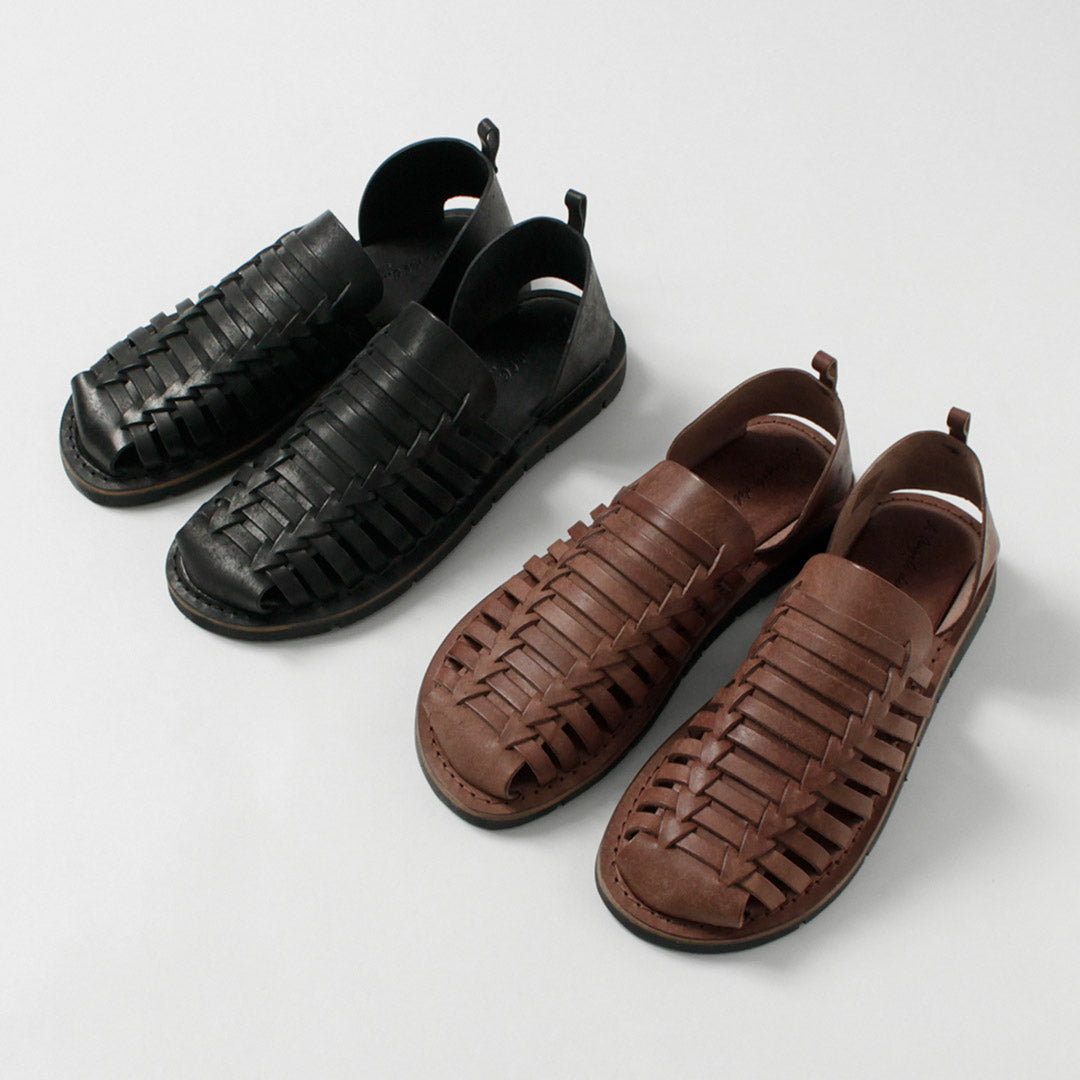 L'ANGOLO DEL CUOIO / Sandalias de Piel Intrecciato