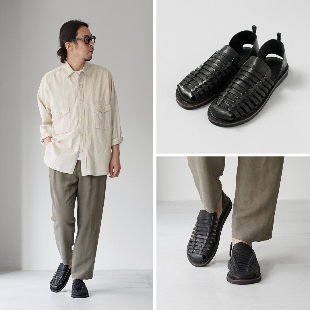 L'ANGOLO DEL CUOIO / Sandalias de Piel Intrecciato