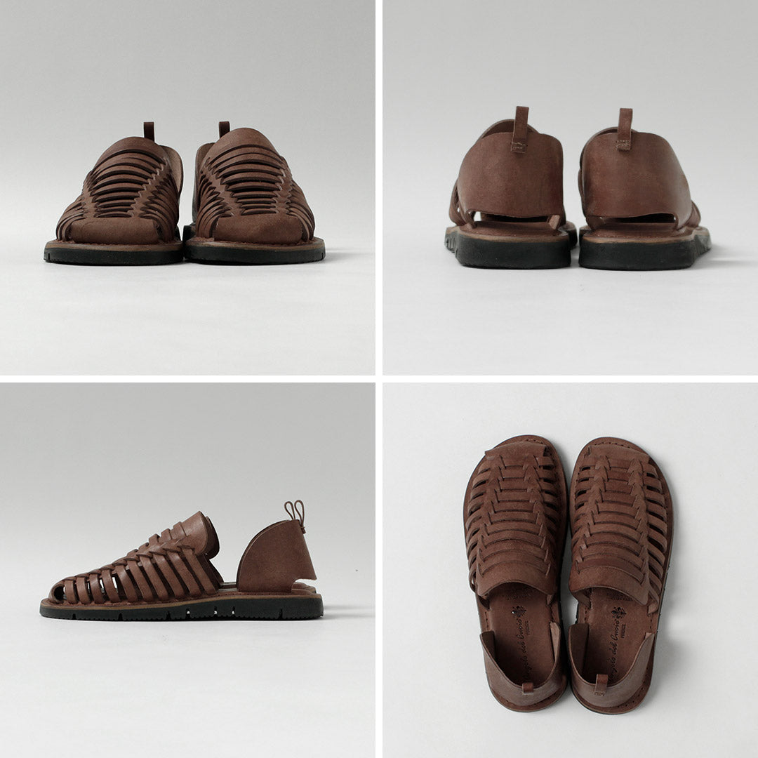 L'ANGOLO DEL CUOIO / Sandalias de Piel Intrecciato