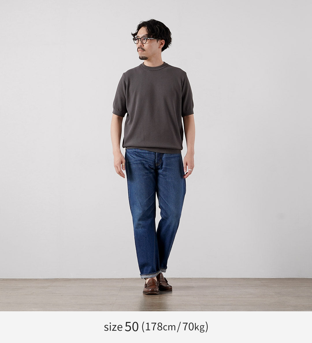 RINASCENTE / Hybrid Washable Pique Crew Neck Knit T-Shirt