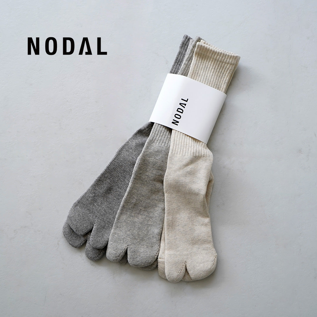 NODAL / Raffy Heather Cotton 3-Pack Crew Socks