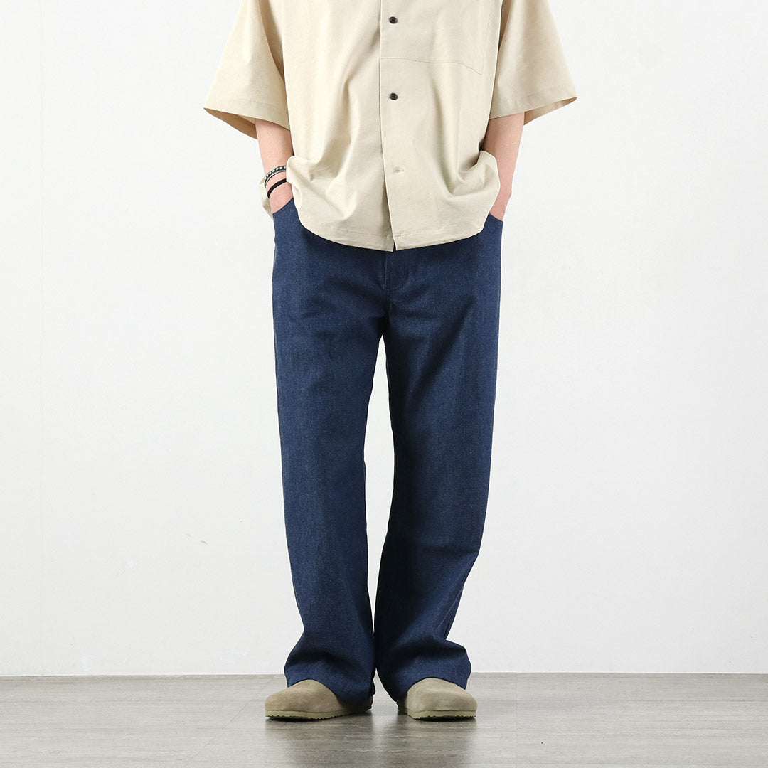 BASISBROEK / Albion 8oz Denim Pantalones sencillos semianchos