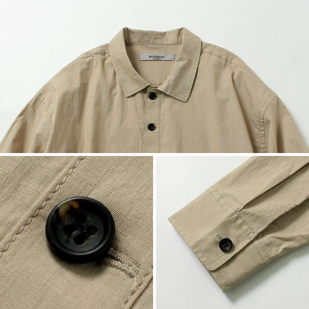 BASISBROEK / Orgen Cotton Linen Shirt Jacket