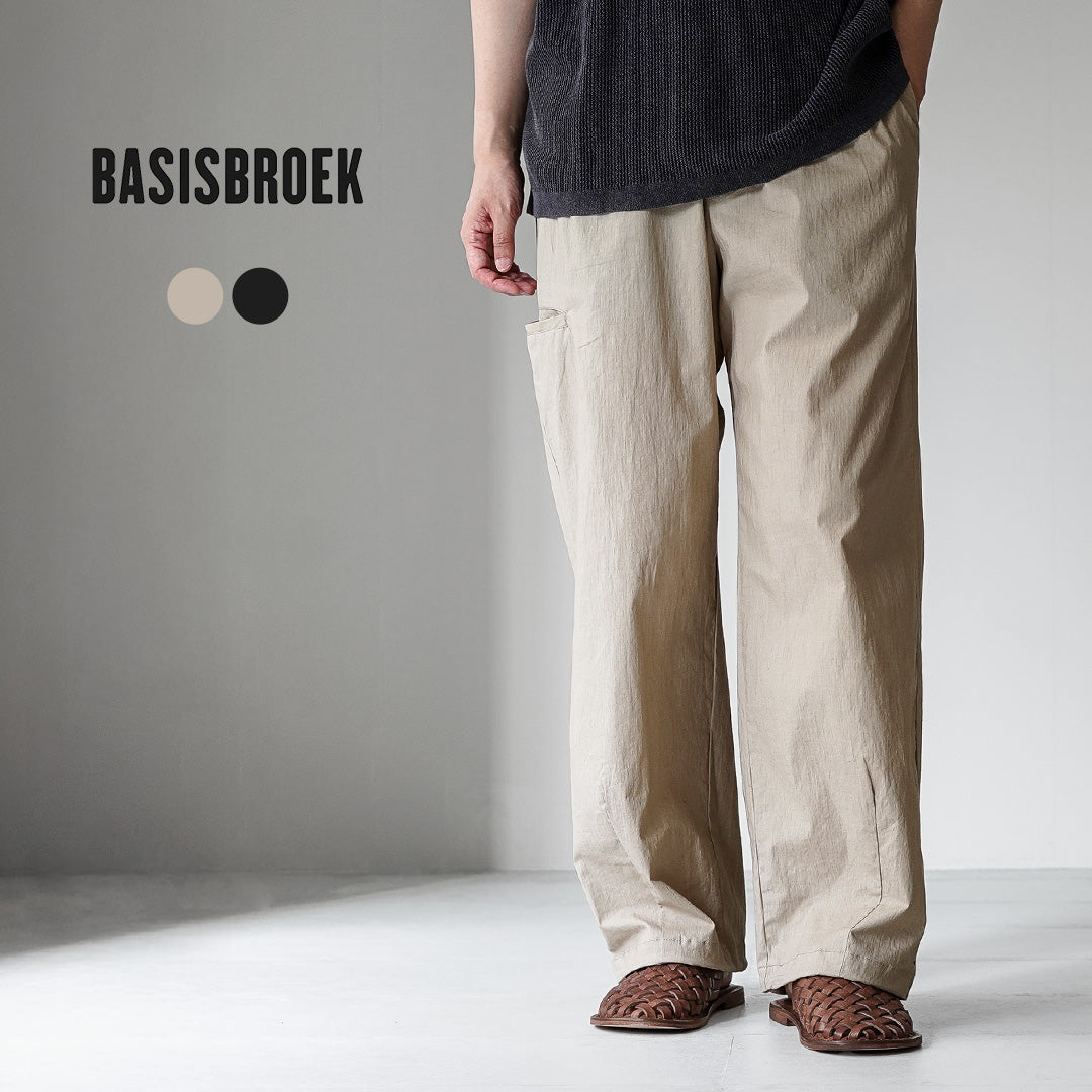 BASISBROEK / Wisken Cotton Linen Tuck Pants