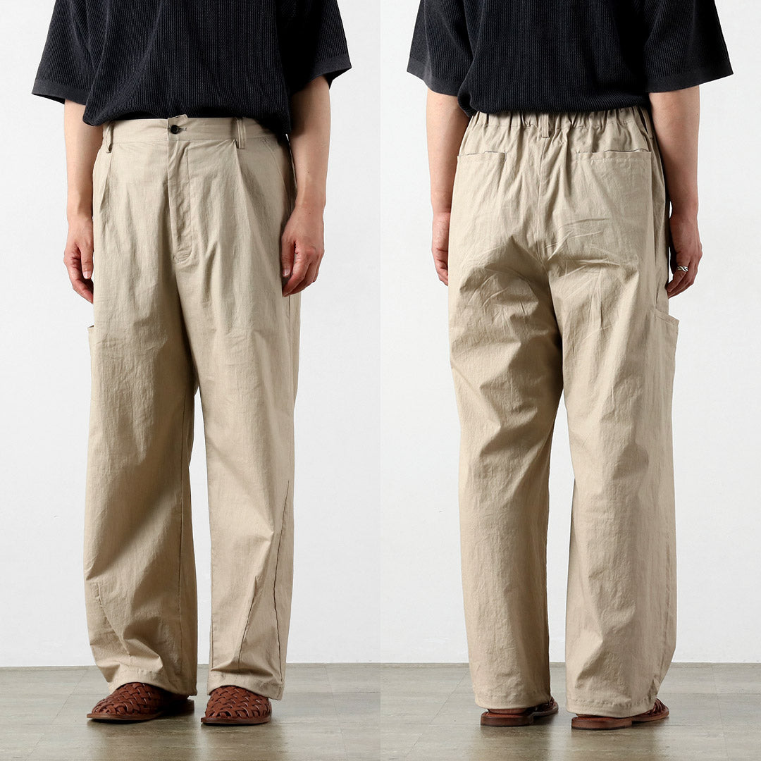 BASISBROEK / Wisken Cotton Linen Tuck Pants