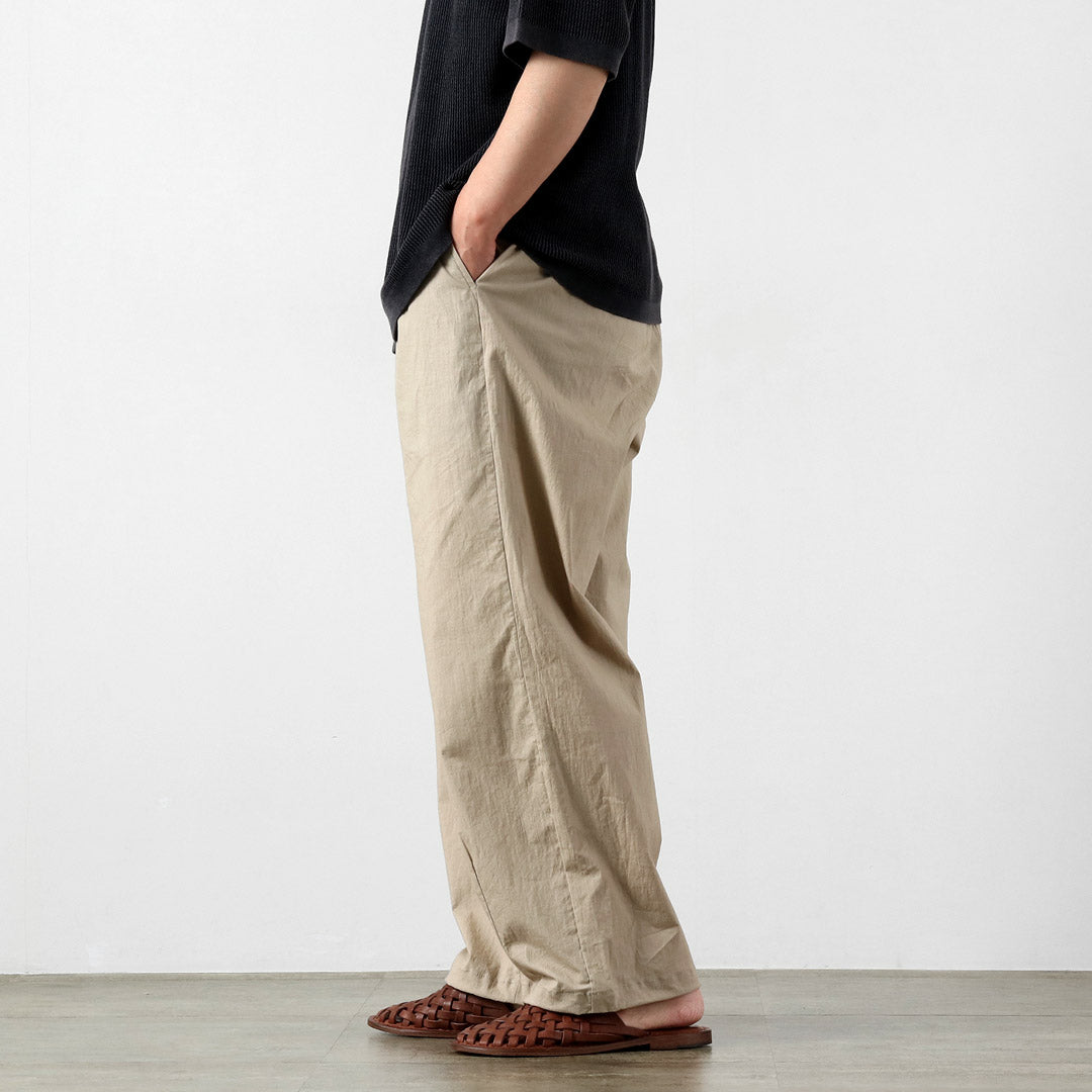 BASISBROEK / Wisken Cotton Linen Tuck Pants