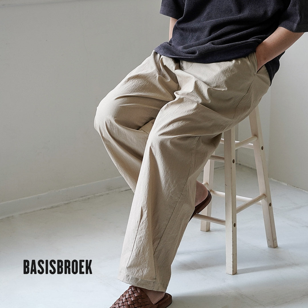 BASISBROEK / Wisken Cotton Linen Tuck Pants