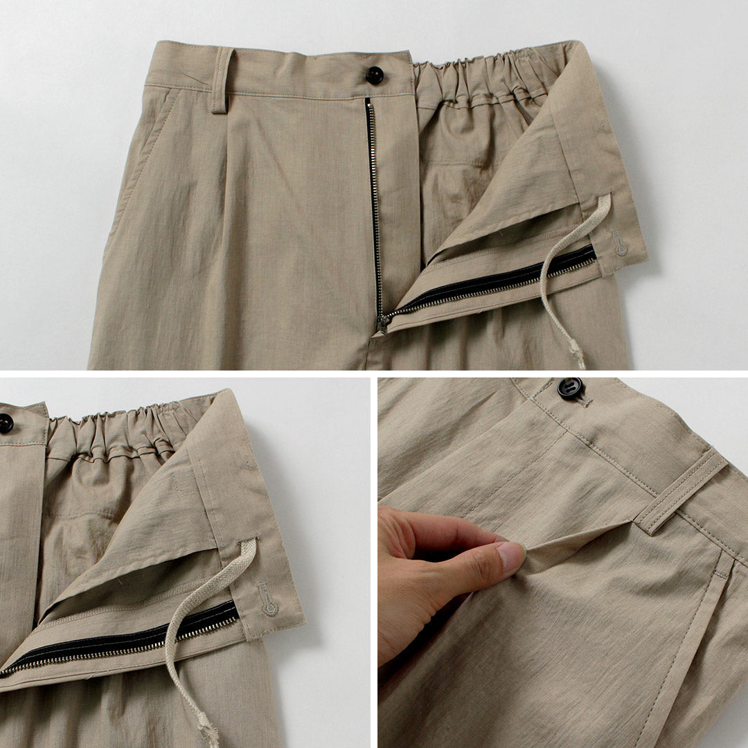 BASISBROEK / Wisken Cotton Linen Tuck Pants