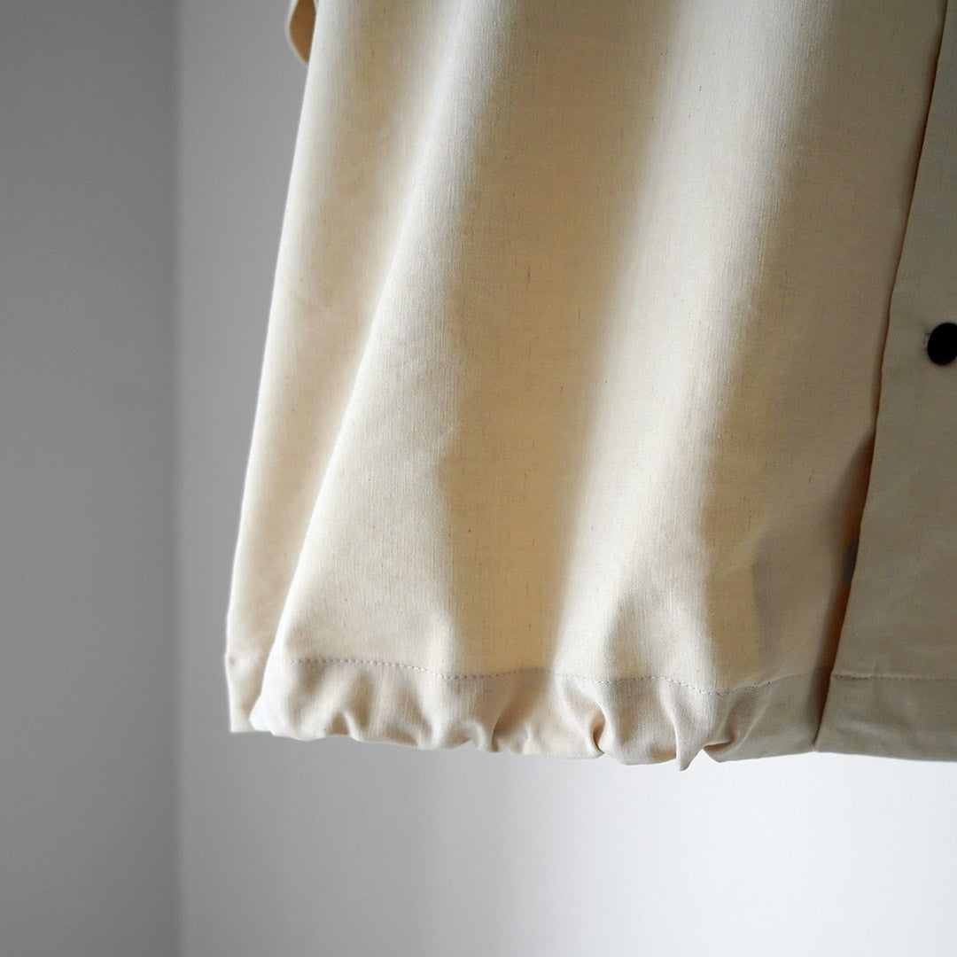 BASISBROEK / Linen-Blend Stretch Open Collar Shirt
