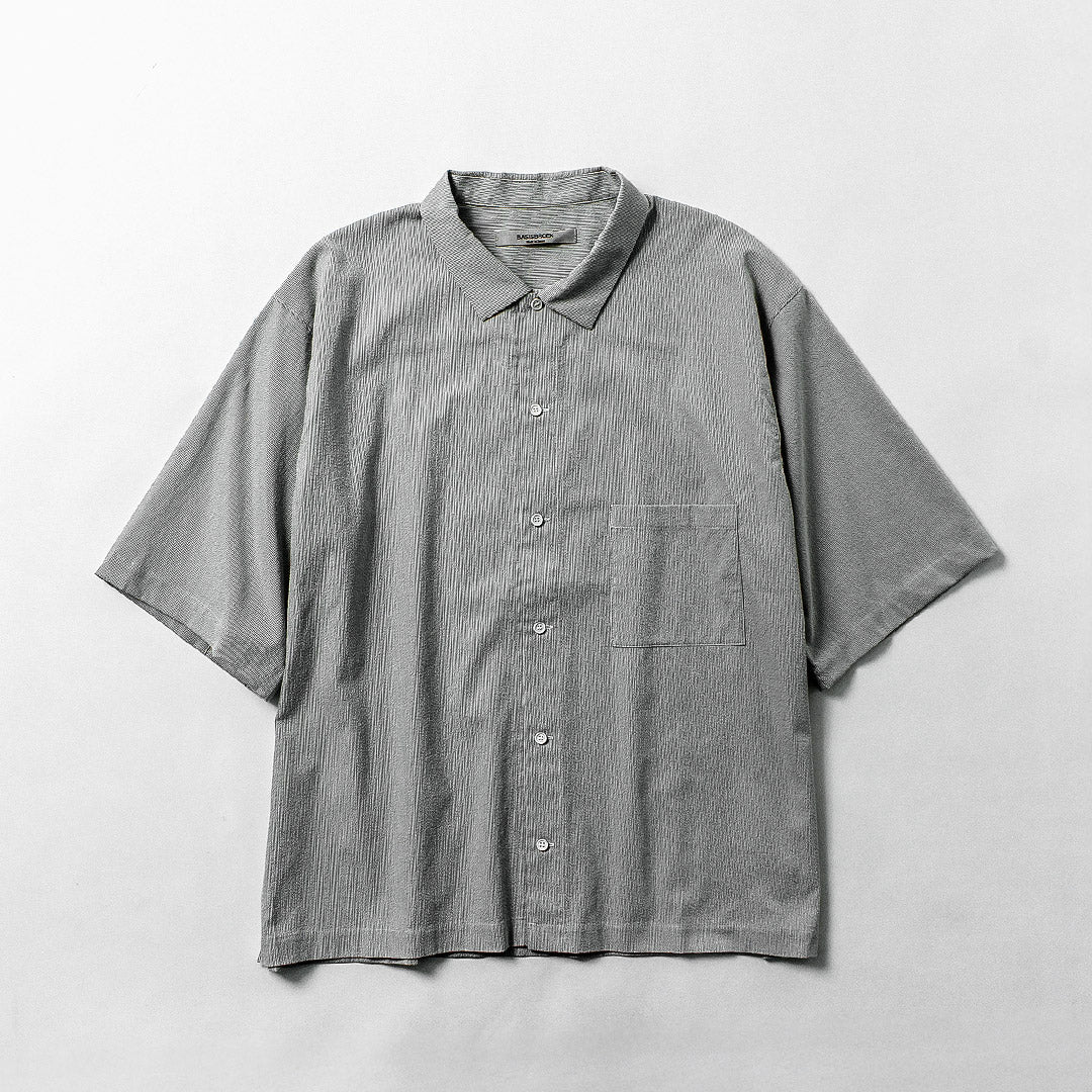 BASISBROEK / Putten Seersucker Side-Zip Short Sleeve Shirt