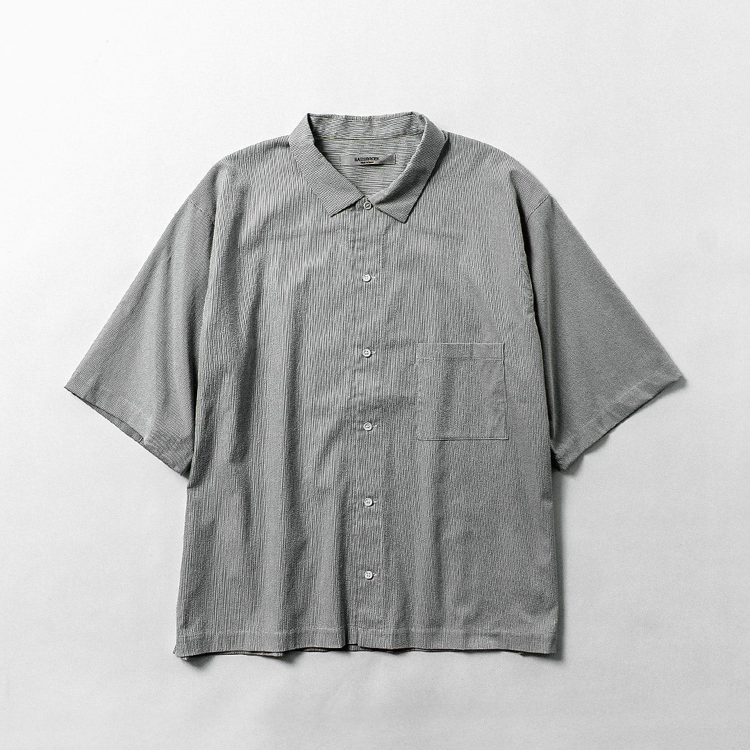 BASISBROEK / Putten Seersucker Side-Zip Short Sleeve Shirt
