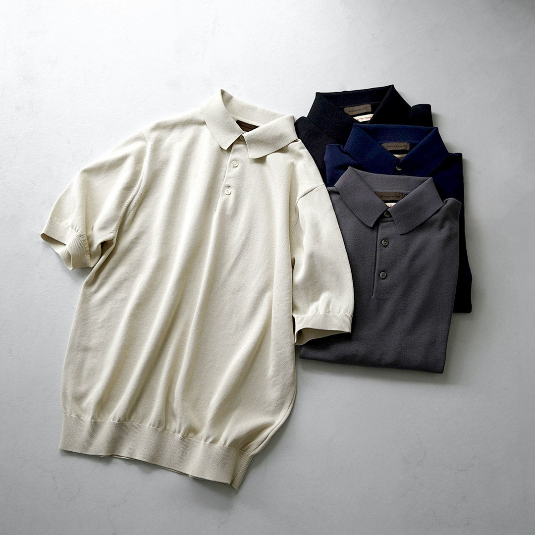 RINASCENTE / 定制 12G 平纹针织混合可水洗 Polo 衫