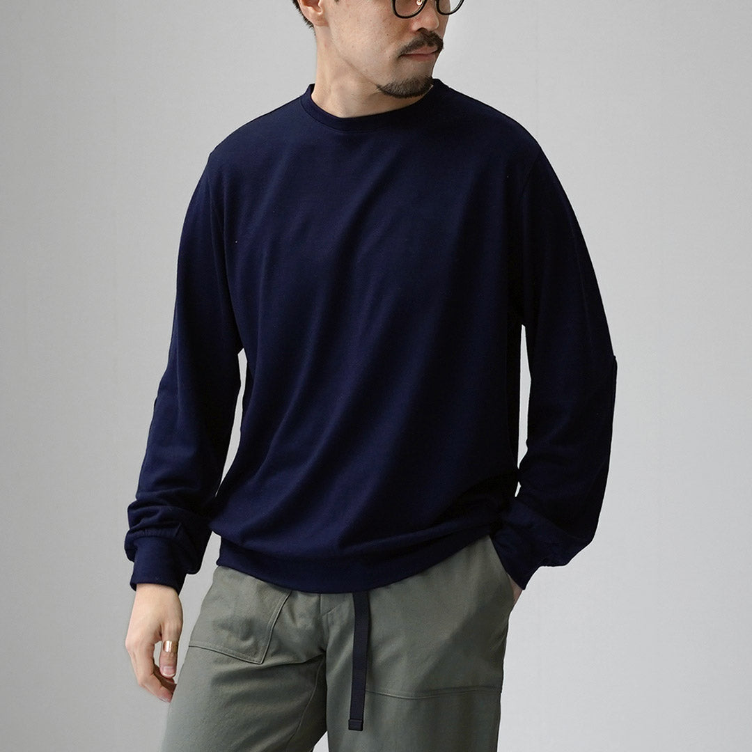 KEMA DESIGNS / Camiseta de punto con parche de codo de lana lavable