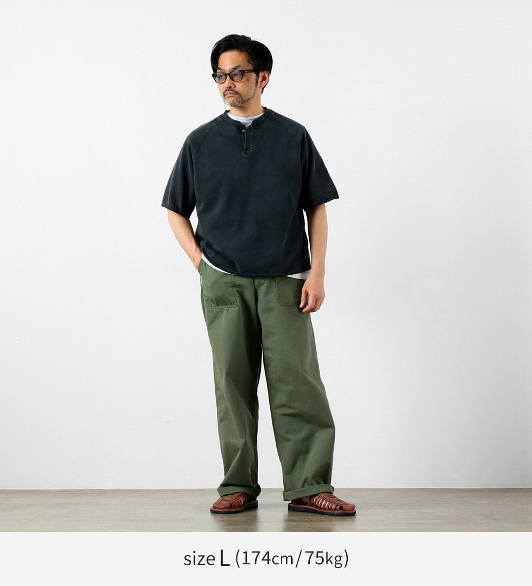 Blue refabric / Ripstop Summer Wide Baker Pants