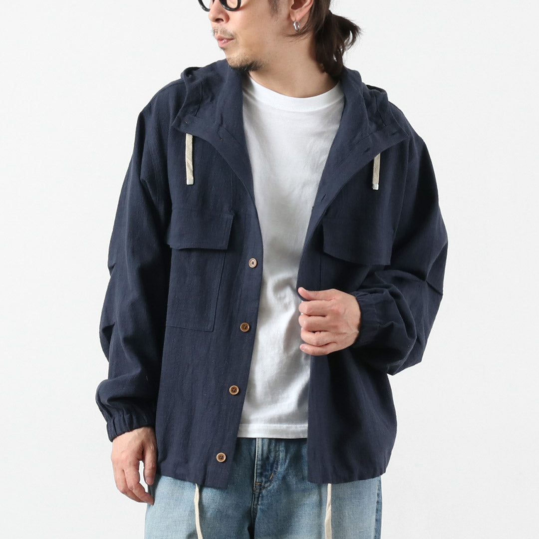 KEMA DESIGNS / Cotton Linen Uneven Beach Parka