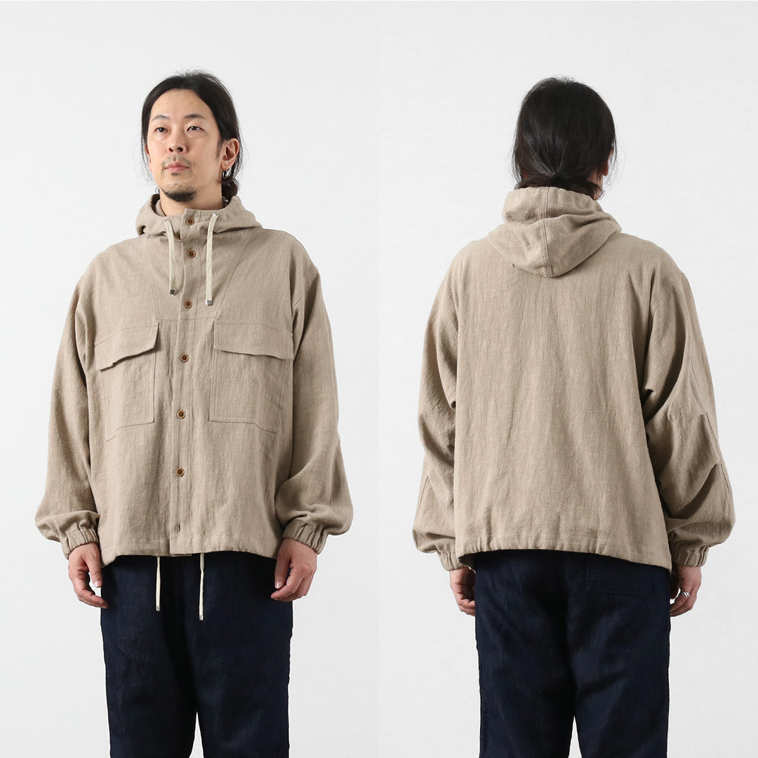 KEMA DESIGNS / Cotton Linen Uneven Beach Parka