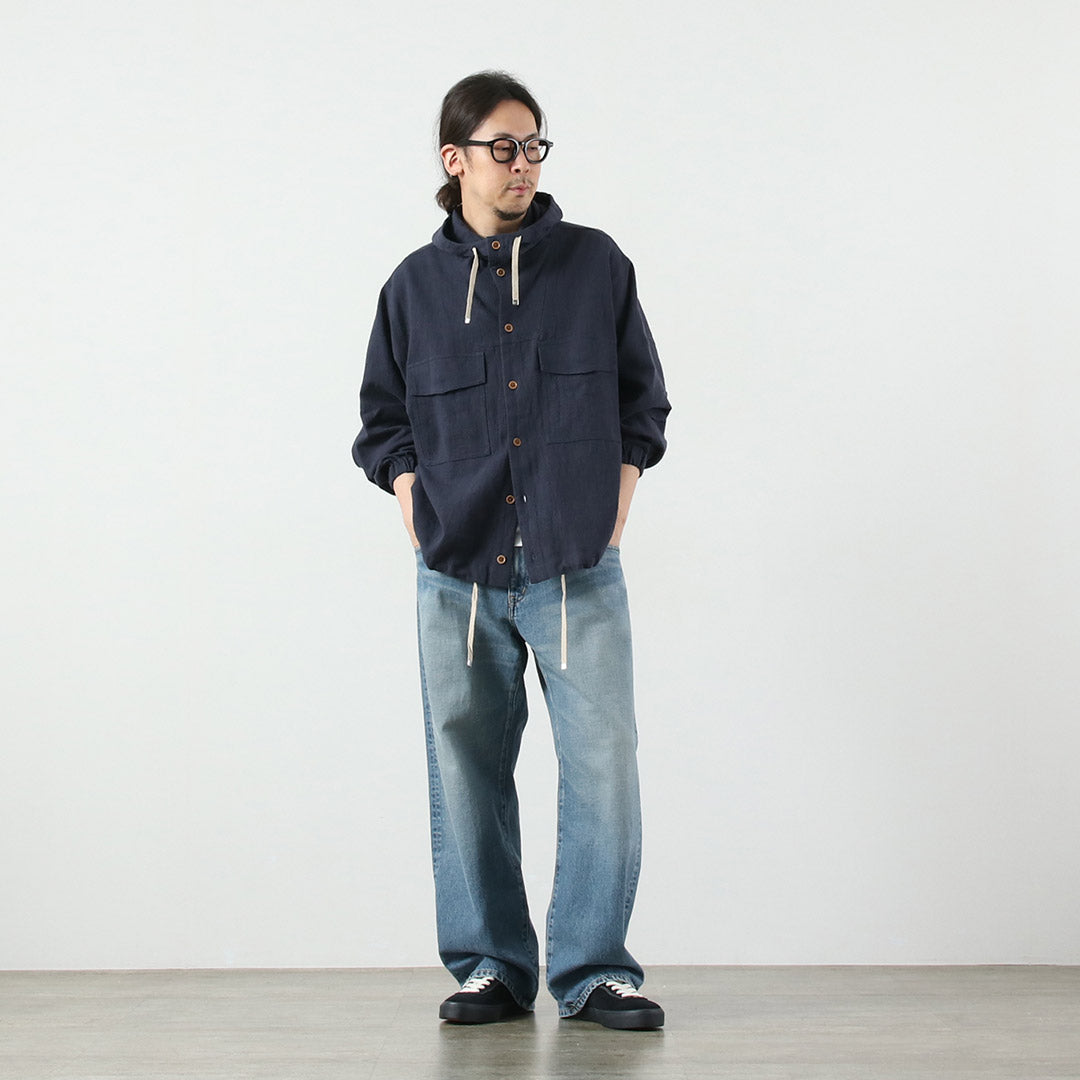 KEMA DESIGNS / Cotton Linen Uneven Beach Parka