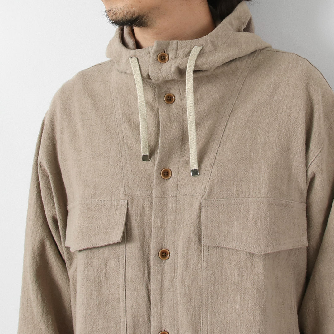 KEMA DESIGNS / Cotton Linen Uneven Beach Parka