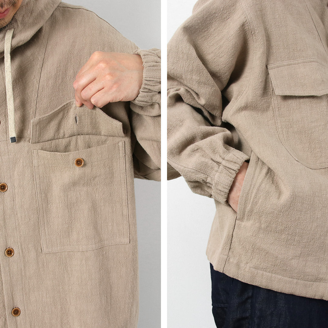 KEMA DESIGNS / Cotton Linen Uneven Beach Parka