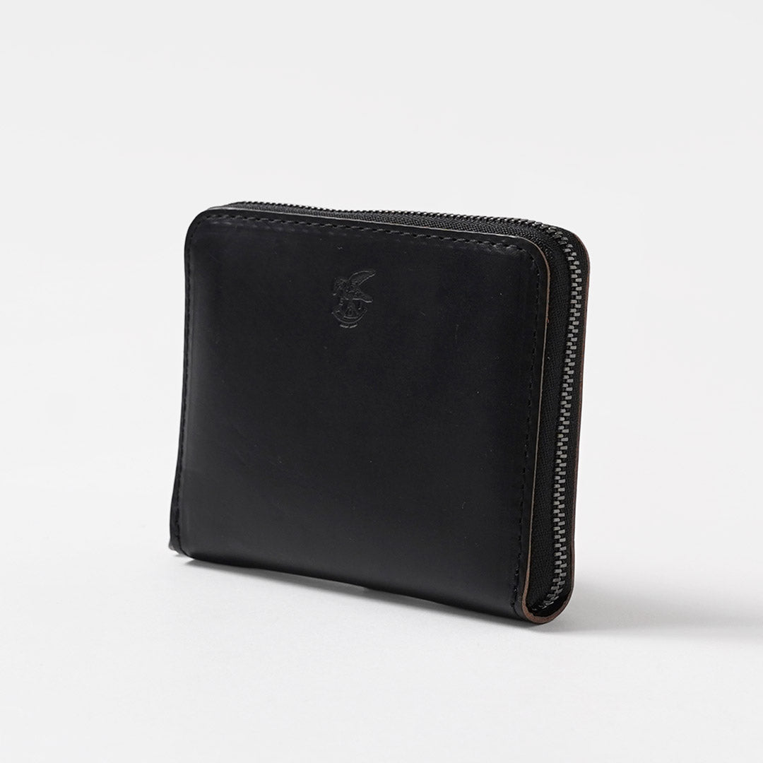 MR.OLIVE / Cartera compacta con cremallera Horween Chromexcel Leather