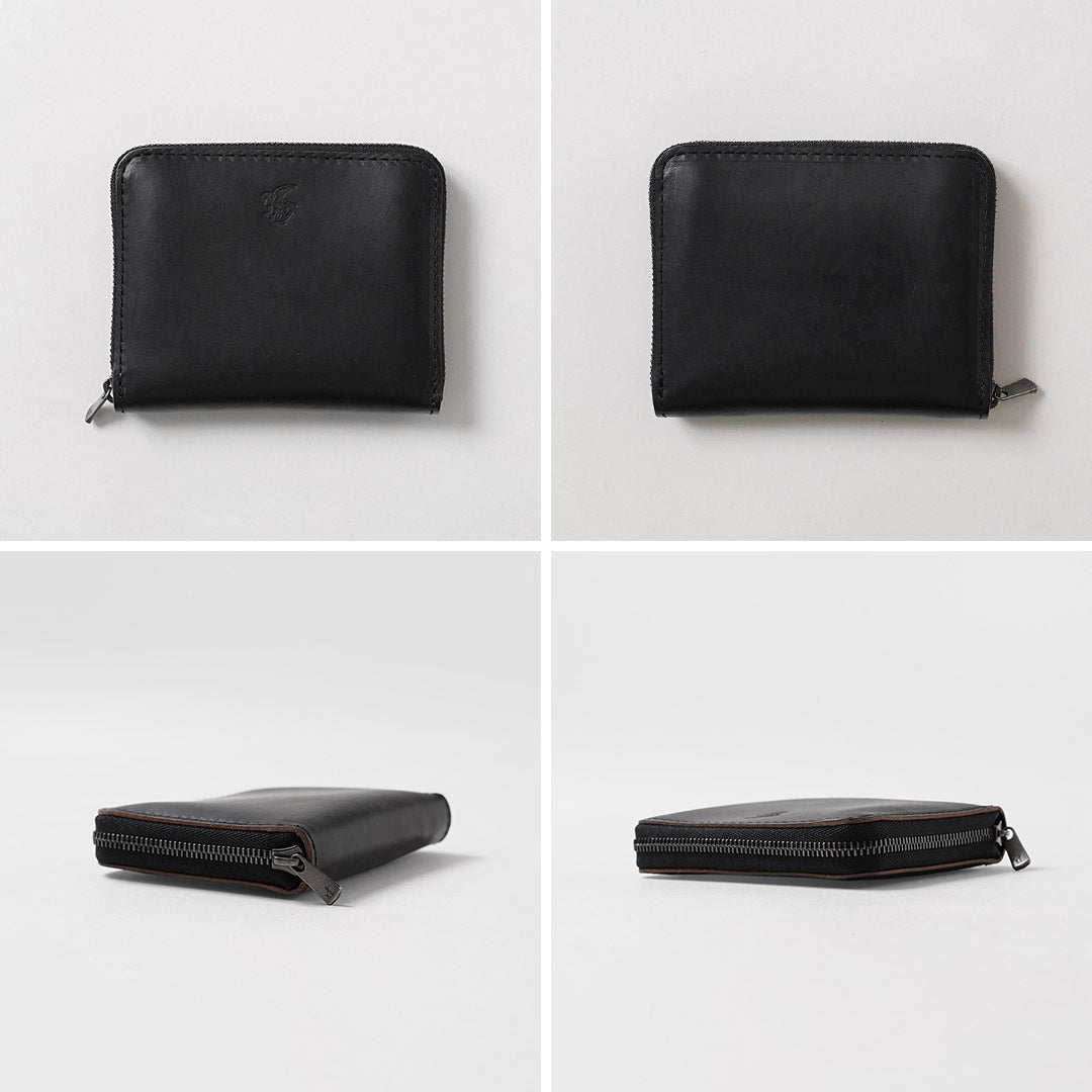 MR.OLIVE / Cartera compacta con cremallera Horween Chromexcel Leather