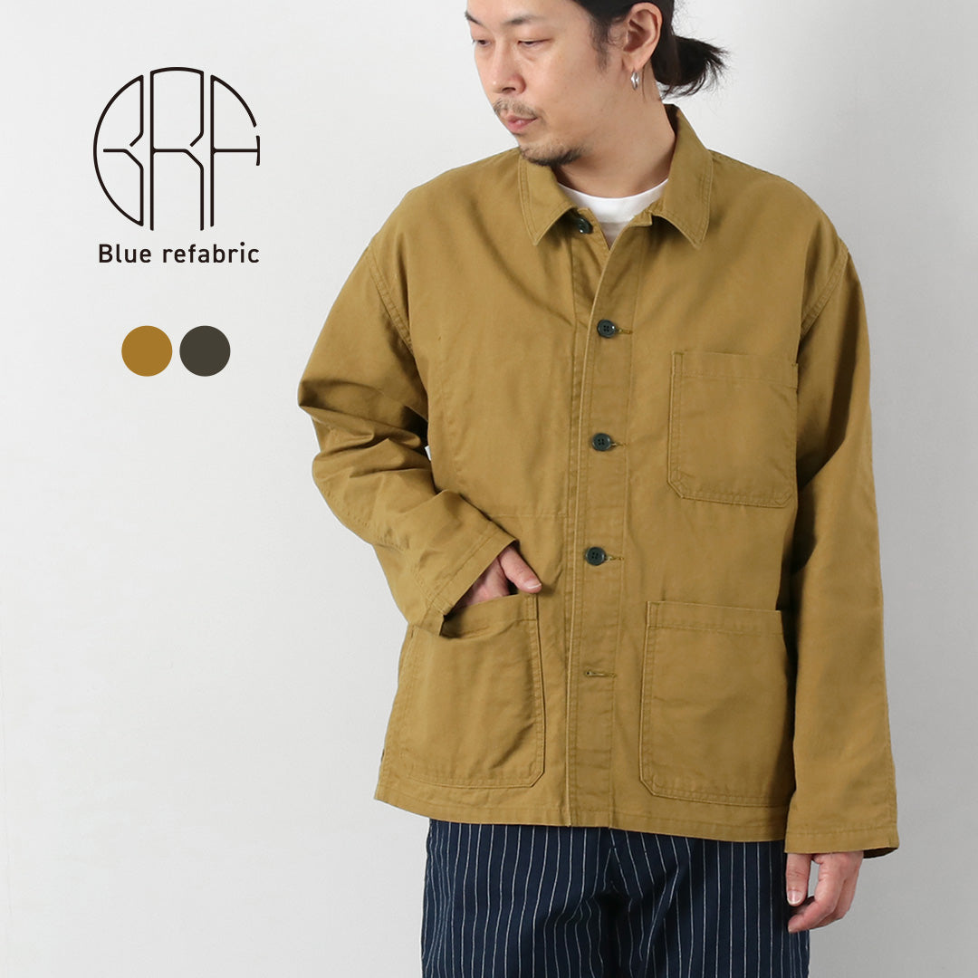 Blue refabric / Duck French Coverall Jacket