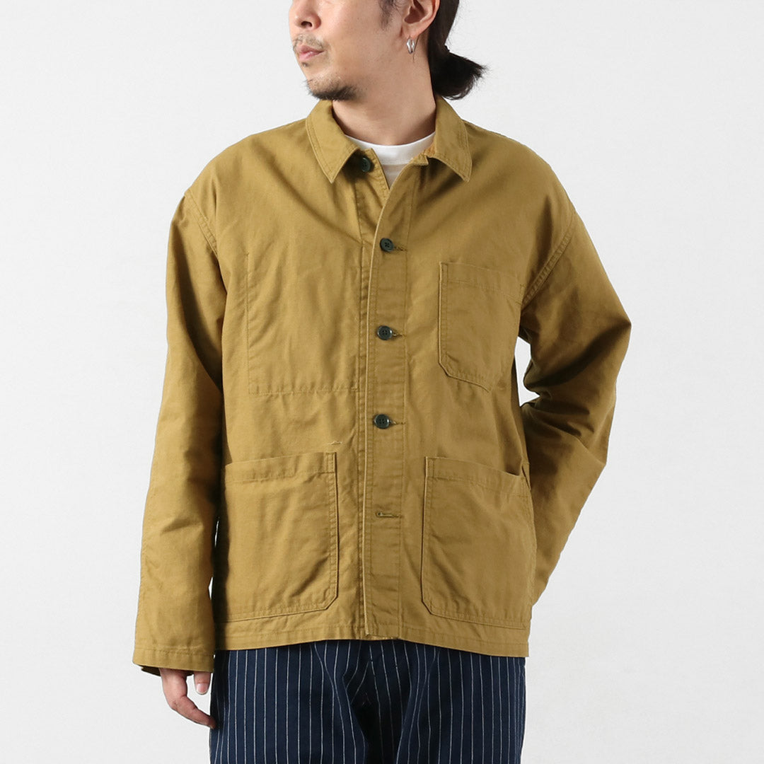 Blue refabric / Duck French Coverall Jacket