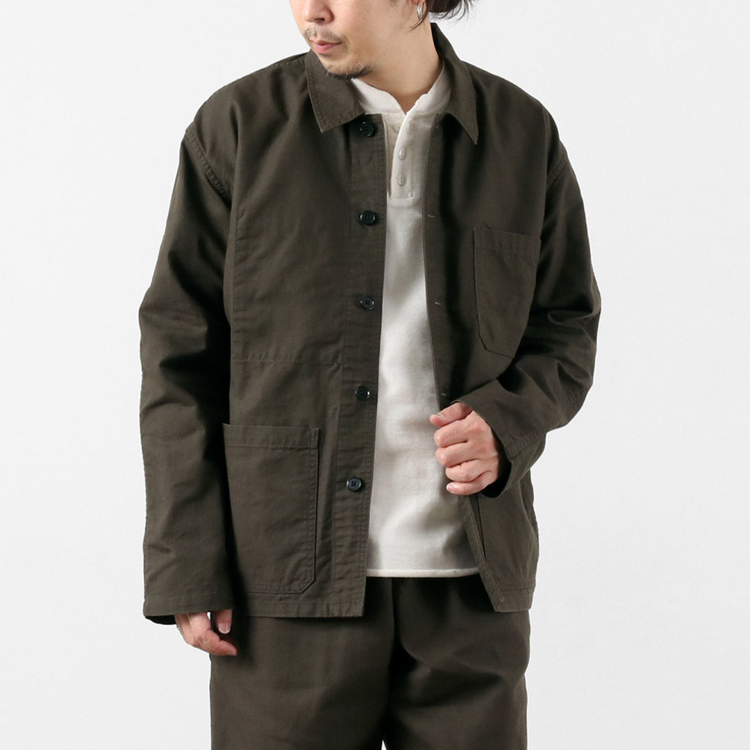 Blue refabric / Duck French Coverall Jacket