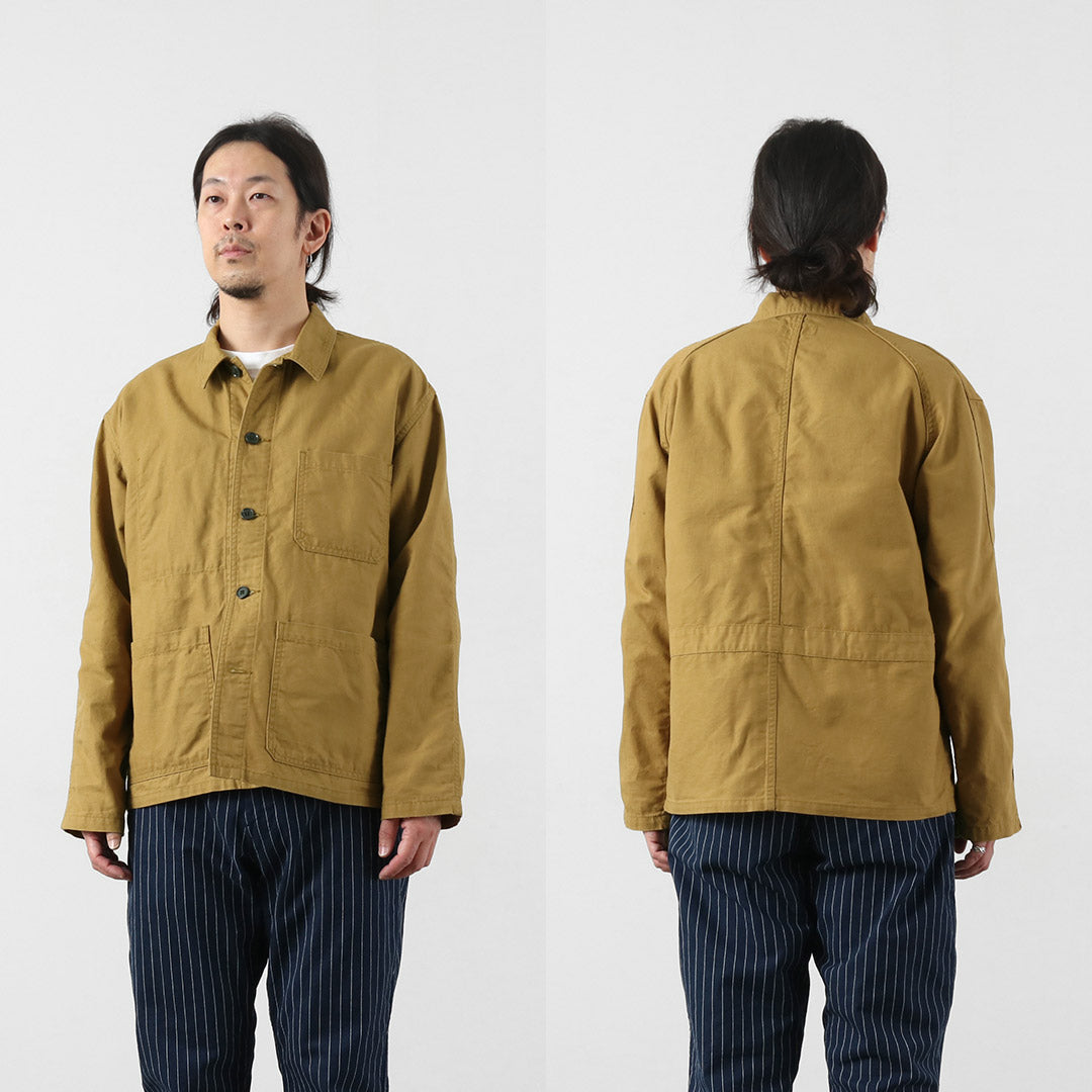 Blue refabric / Duck French Coverall Jacket