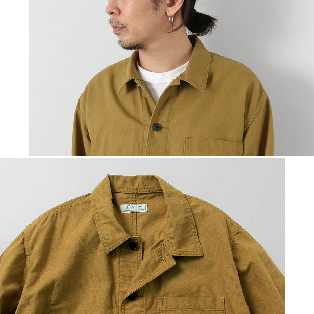 Blue refabric / Duck French Coverall Jacket