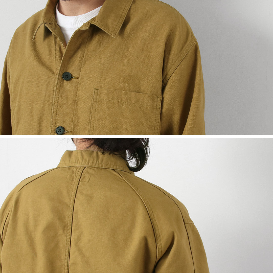 Blue refabric / Duck French Coverall Jacket