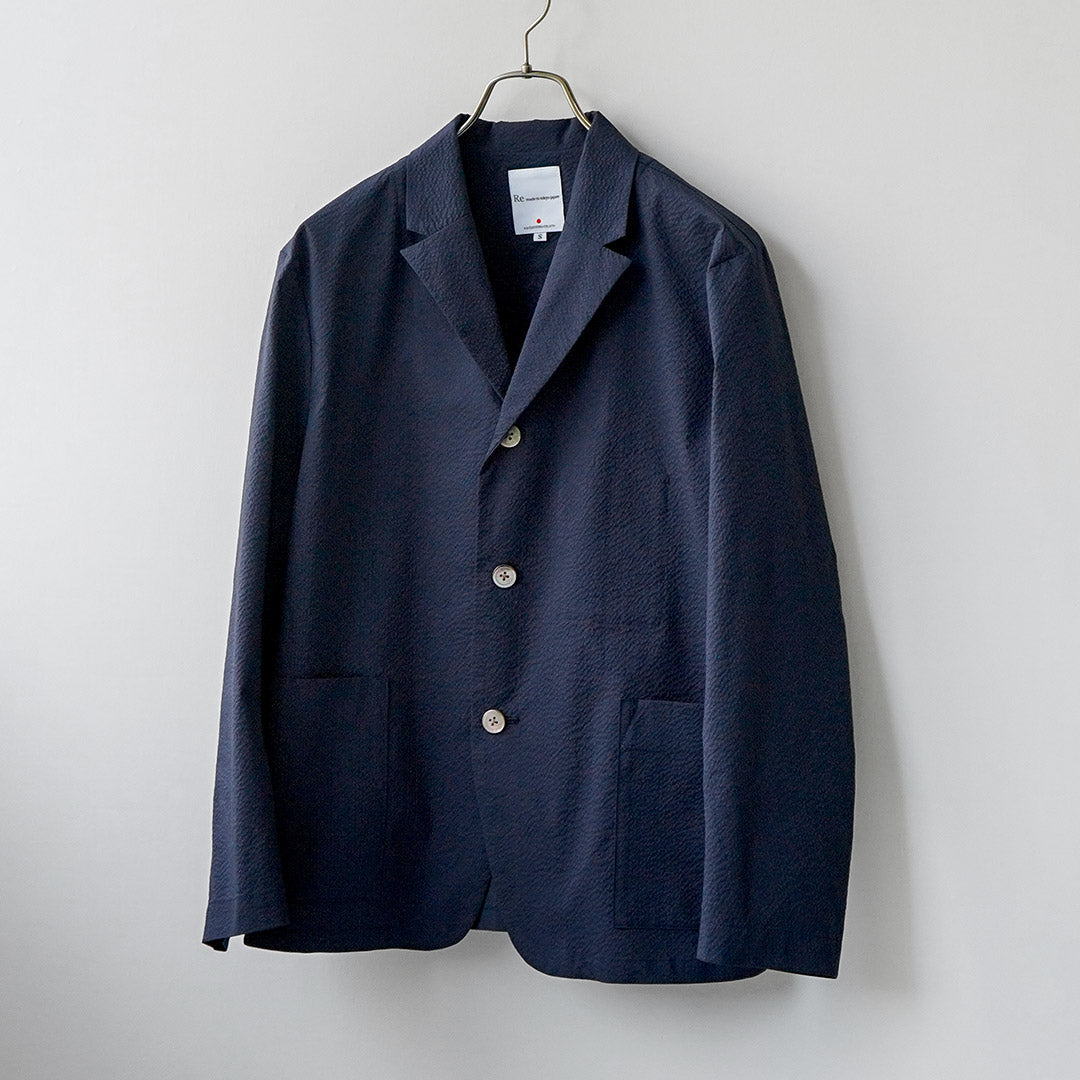 RE MADE IN TOKYO JAPAN / Coolmax Seersucker 3-Button Tailored Jacket