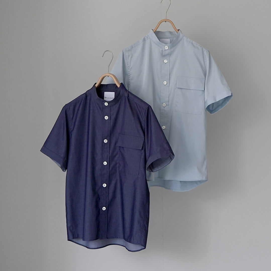 RE MADE IN TOKYO JAPAN / 200/2 Chambray Twill Short Sleeve CPO Shirt