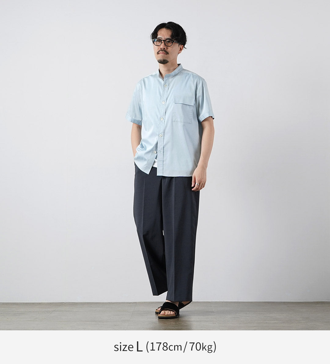 RE MADE IN TOKYO JAPAN / 200/2 Chambray Twill Short Sleeve CPO Shirt