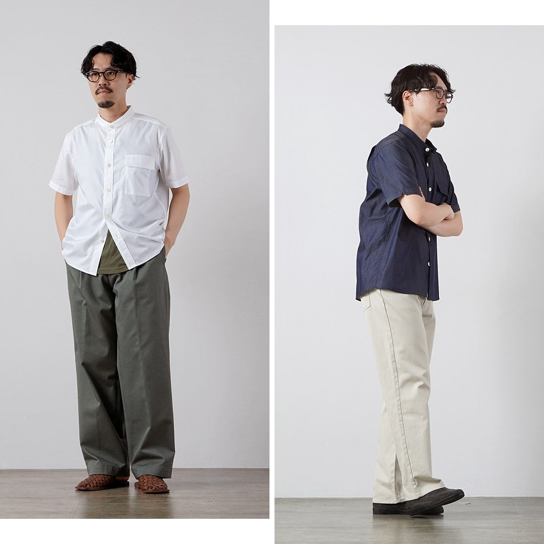 RE MADE IN TOKYO JAPAN / 200/2 Chambray Twill Short Sleeve CPO Shirt