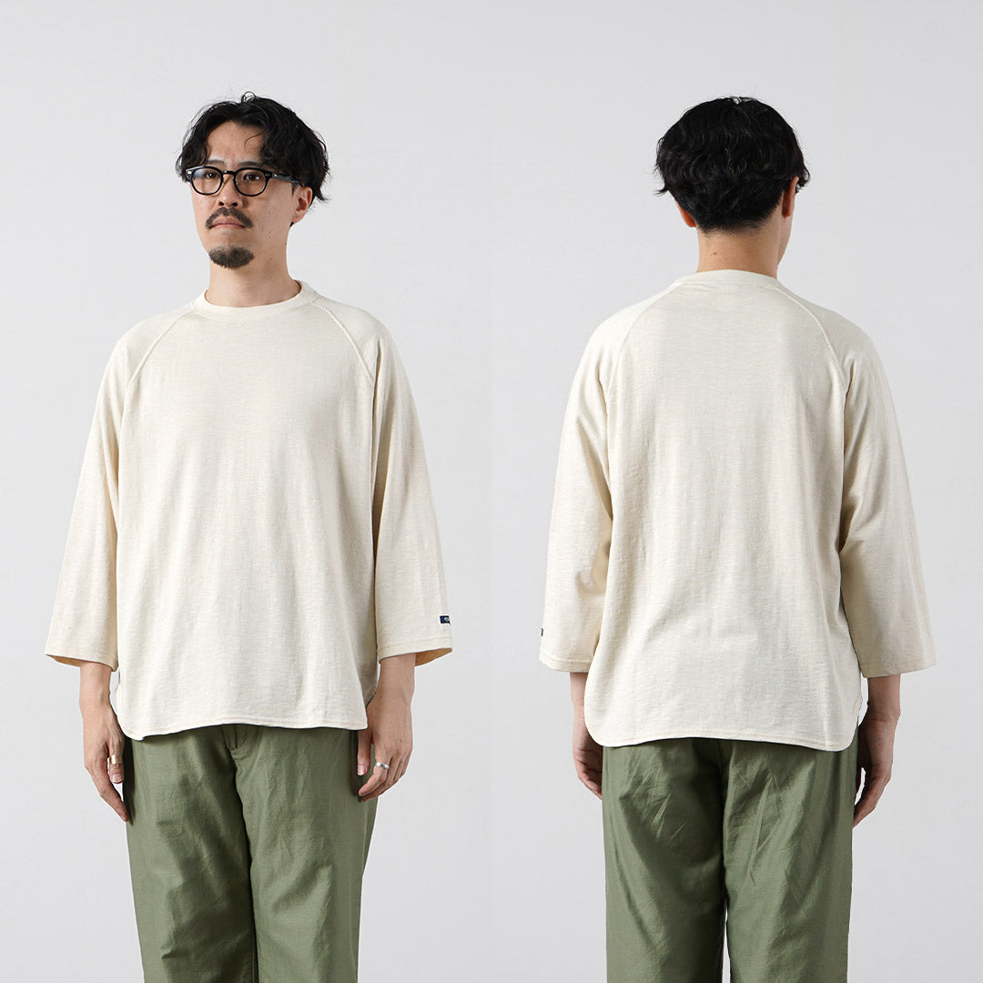 TIEASY / HDCS Light Raglan 3/4 Sleeve Crew Neck T-Shirt