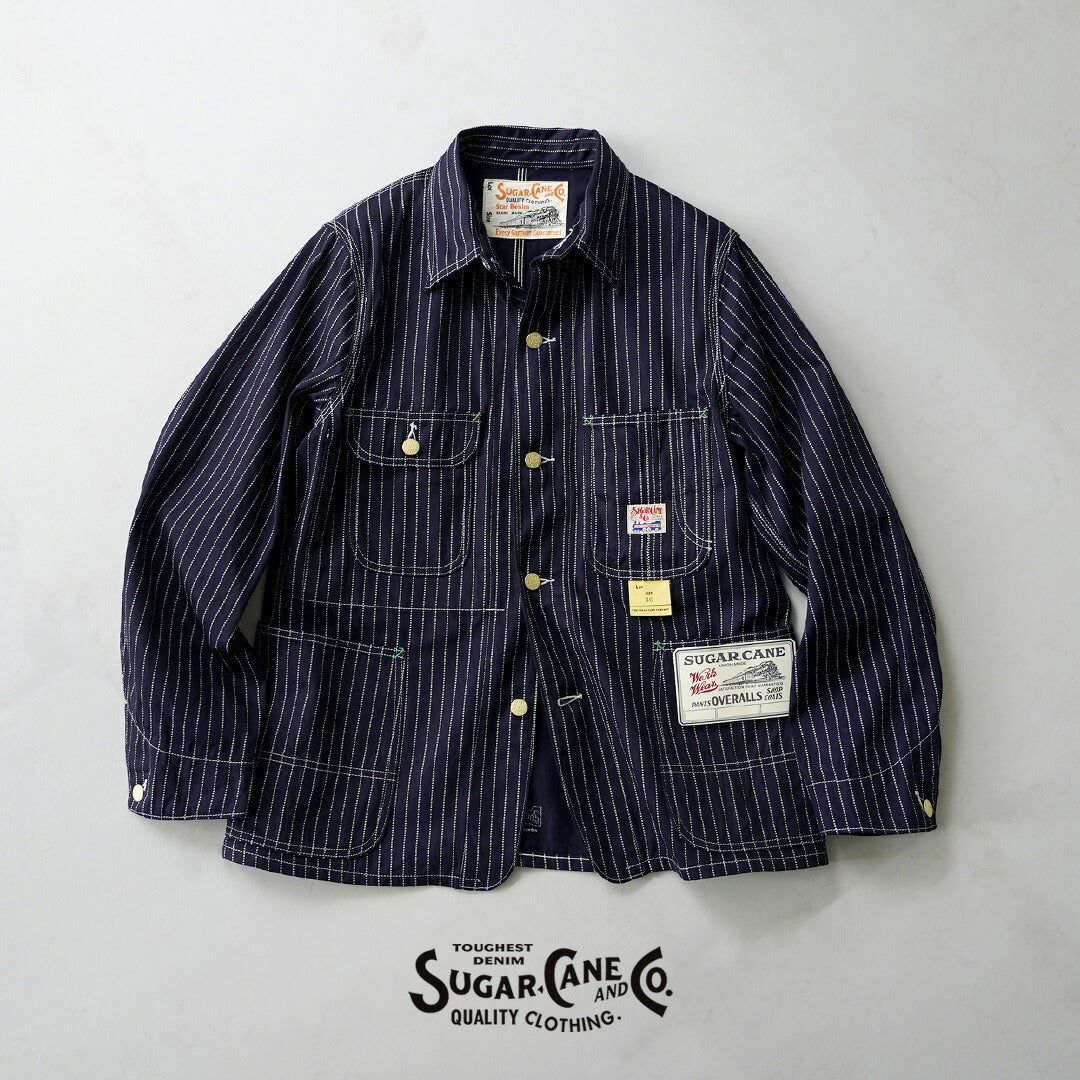 SUGAR CANE / 9oz. Wabash Stripe Work Coat