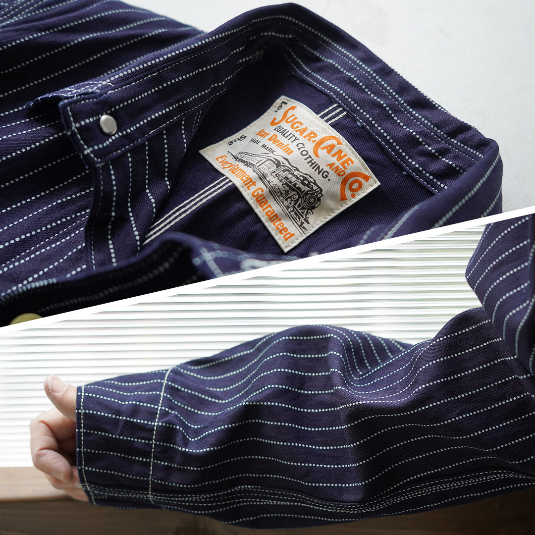 SUGAR CANE / 9oz. Wabash Stripe Work Coat