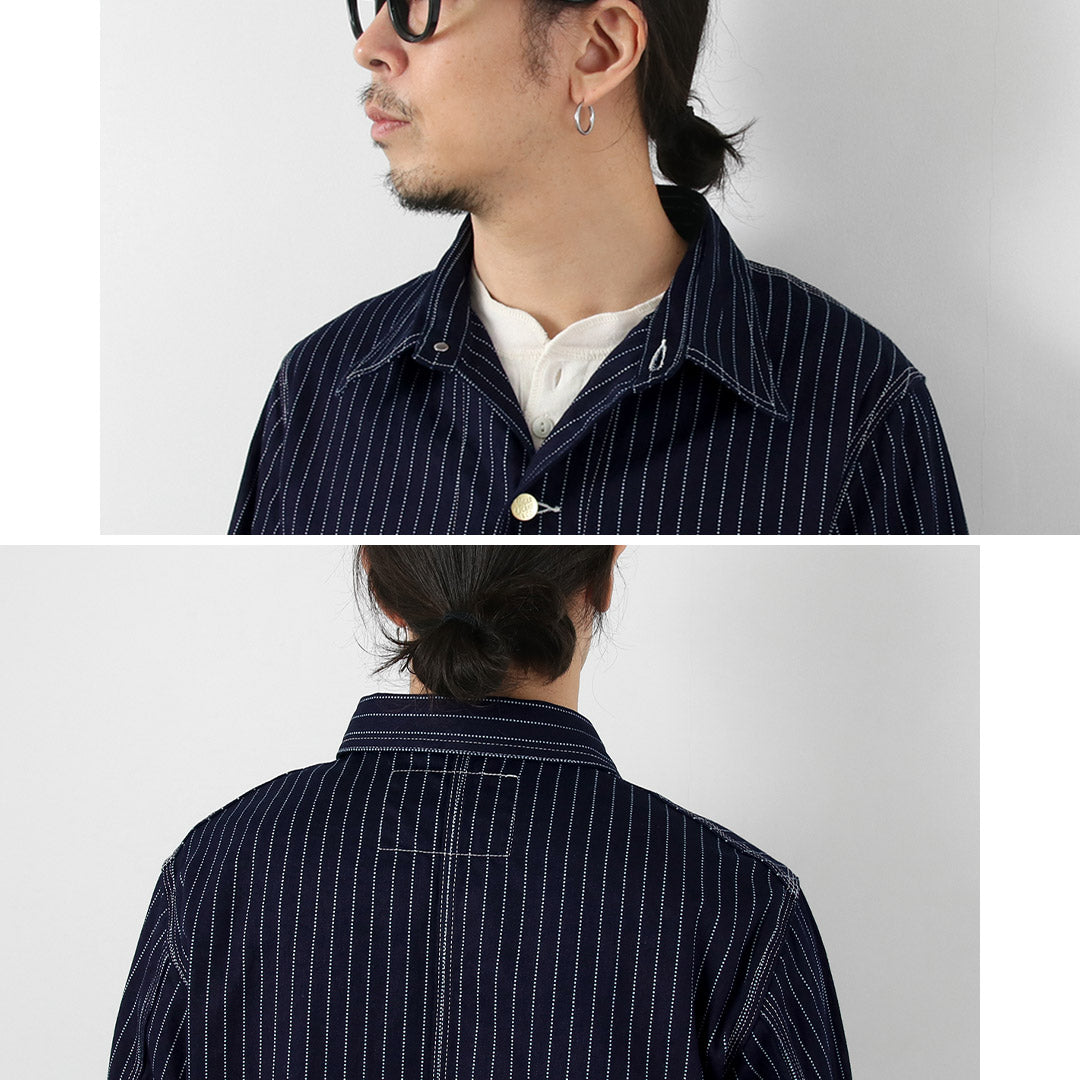 SUGAR CANE / 9oz. Wabash Stripe Work Coat