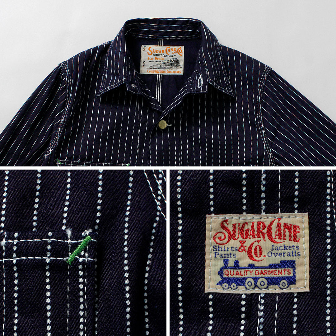 SUGAR CANE / 9oz. Wabash Stripe Work Coat