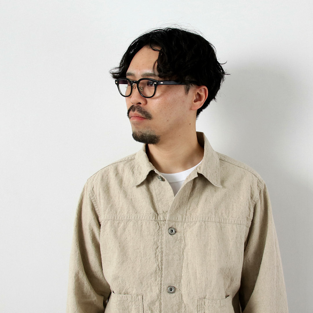 SEUVAS / Linen Cotton Trucker Jacket