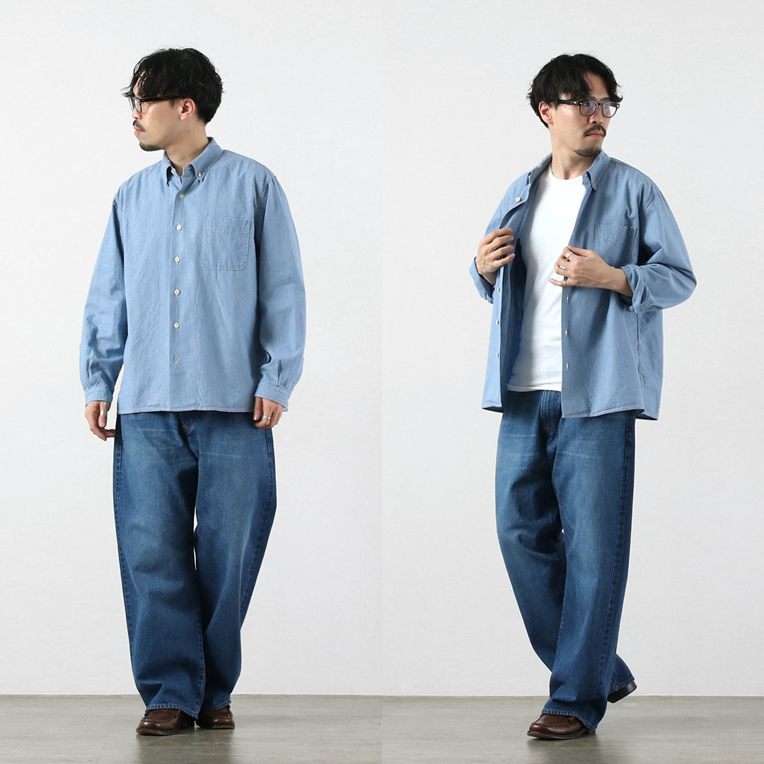 SEUVAS / Chambray Long Sleeve BD Shirt