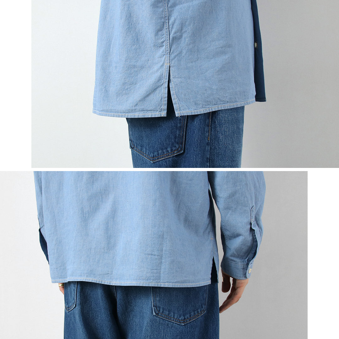 SEUVAS / Chambray Long Sleeve BD Shirt