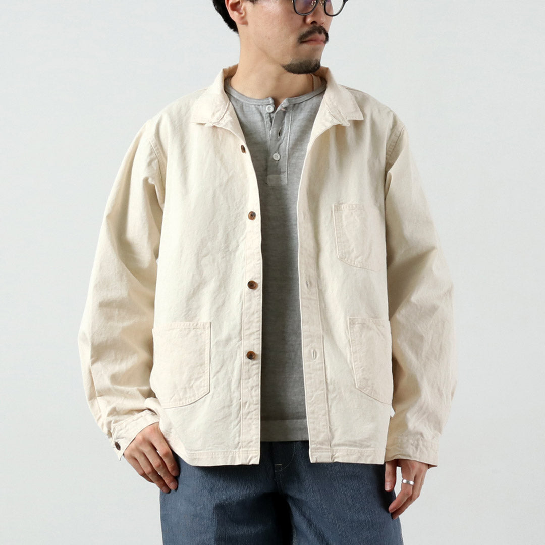 SEUVAS / Chaqueta camisera de lona con cuello de ala de 8 oz