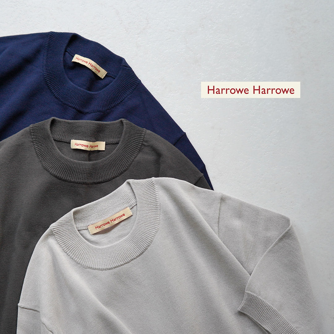 HARROWE HARROWE / 14G Camiseta de algodón con cuello ligeramente alto