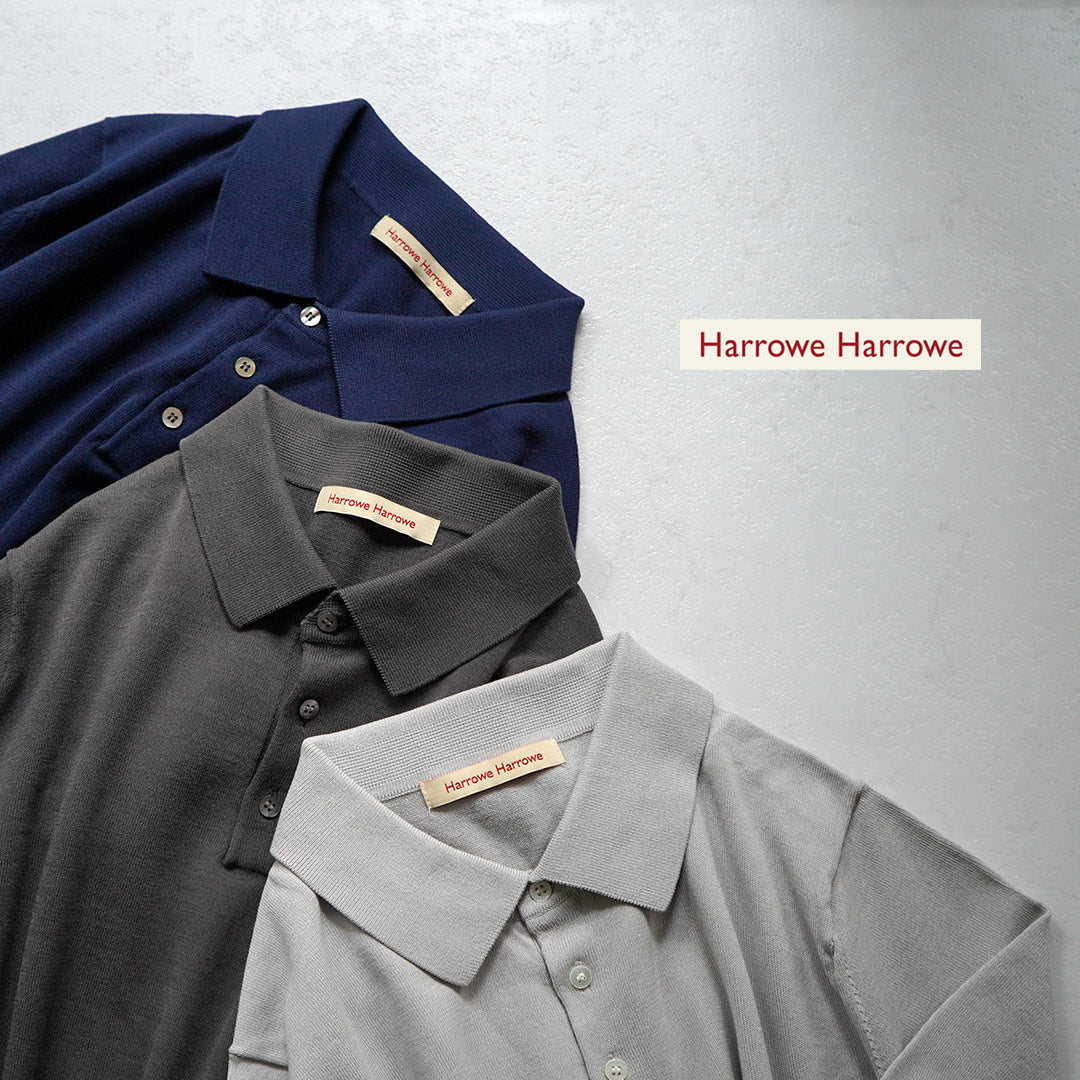 HARROWE HARROWE / 14G Ice Cotton Stand-Collar Polo Shirt