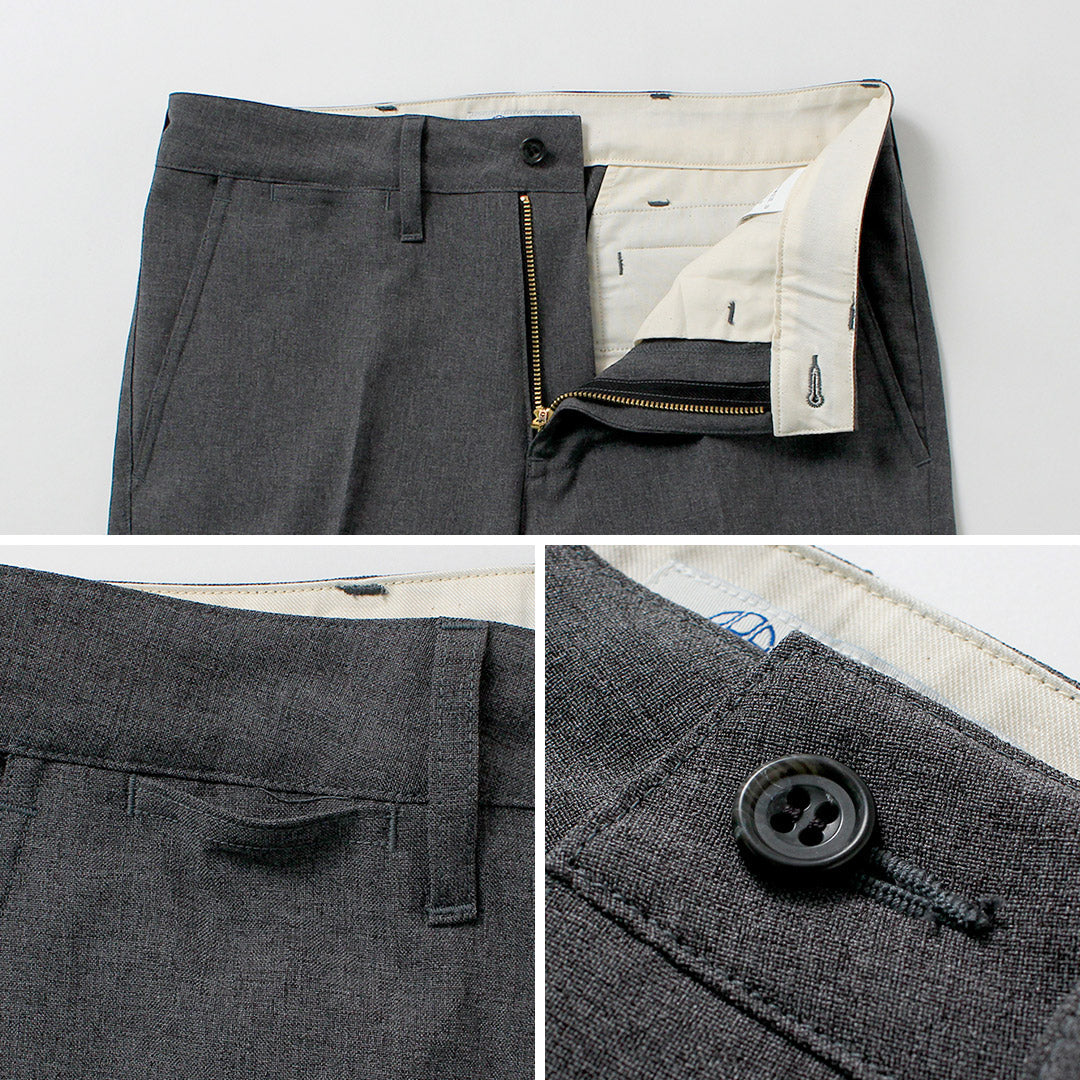 Blue refabric / Summer Officer Tapered Trousers