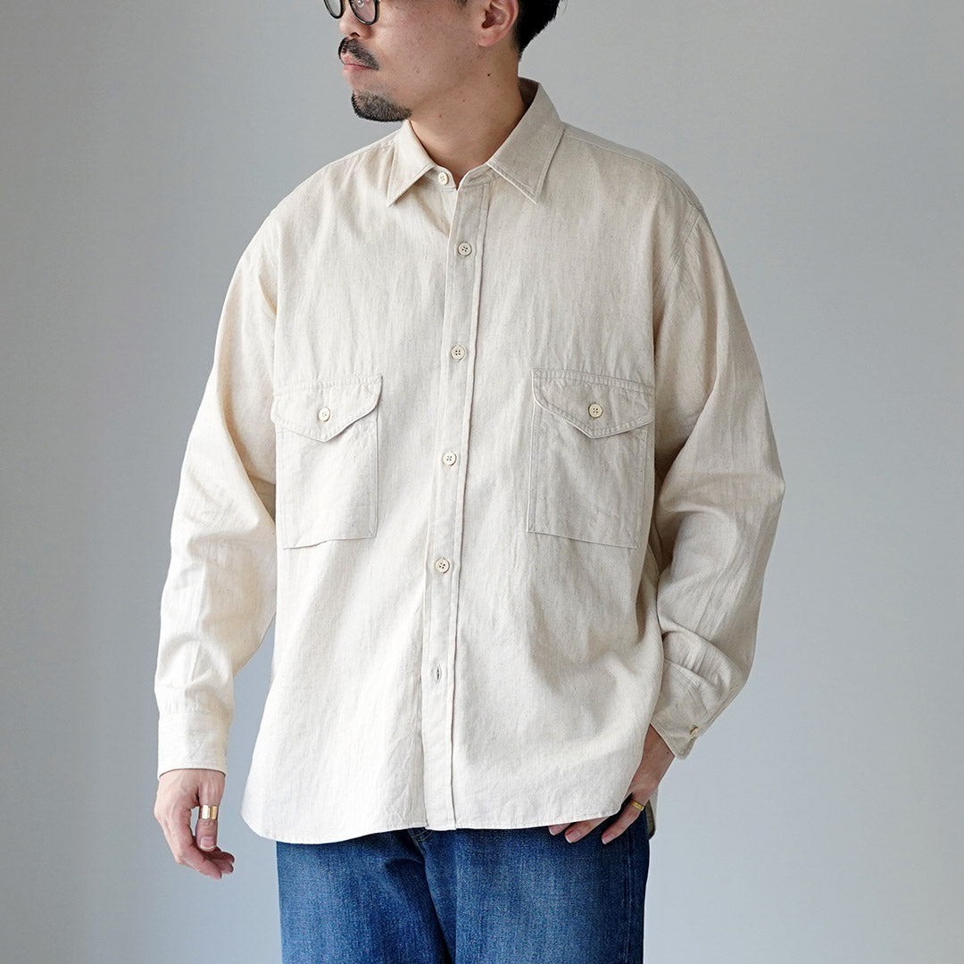 KEMA DESIGNS / Cotton Linen Farmer Shirt